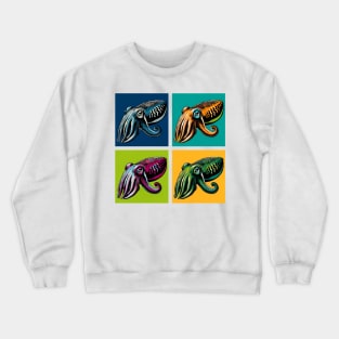 Pop Cuttlefish Sponge Art - Cool Underwater Crewneck Sweatshirt